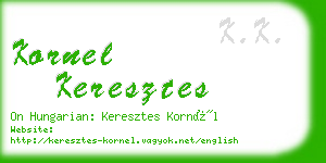 kornel keresztes business card